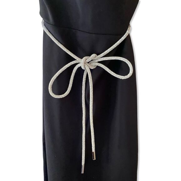 NBD Camille midi dress crystal rope belt strapless cocktail wedding Revolve XS - Picture 7 of 13